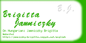 brigitta jamniczky business card